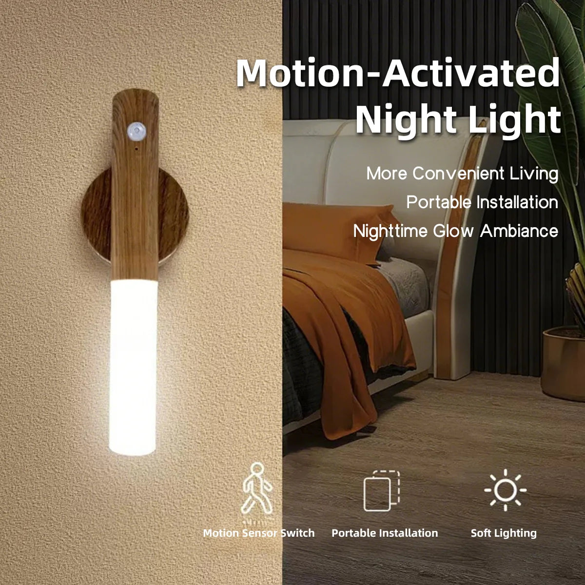Smart Sensor Rechargeable LED Night Light