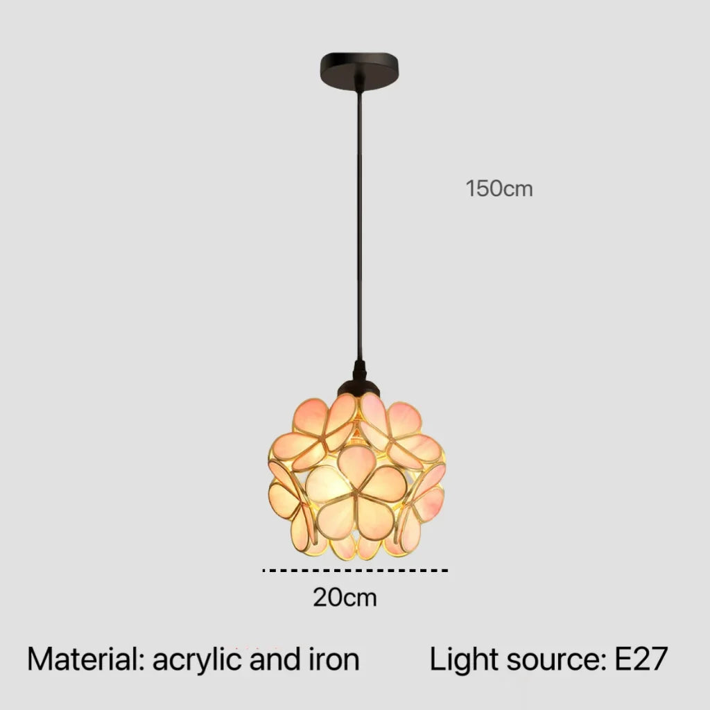 Nordic Modern Petal Acrylic Pendant Lamp Bedroom Bedside Restaurant Flower Ceiling Light Bathroom Foyer Led Hanging Lighting