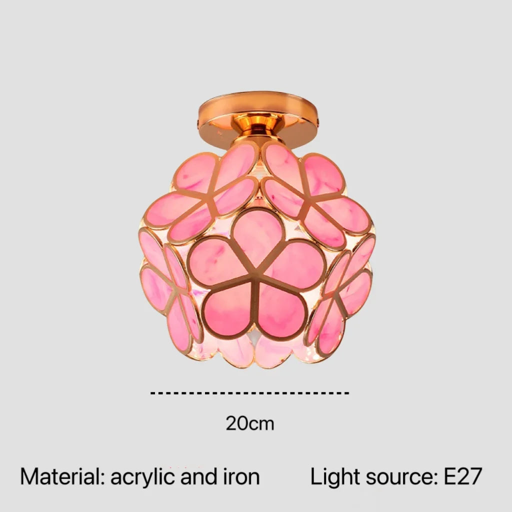 Nordic Modern Petal Acrylic Pendant Lamp Bedroom Bedside Restaurant Flower Ceiling Light Bathroom Foyer Led Hanging Lighting