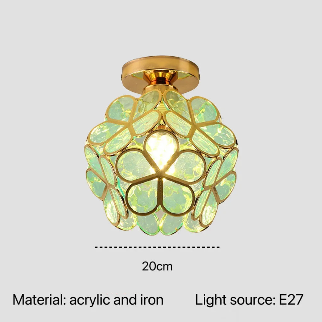 Nordic Modern Petal Acrylic Pendant Lamp Bedroom Bedside Restaurant Flower Ceiling Light Bathroom Foyer Led Hanging Lighting