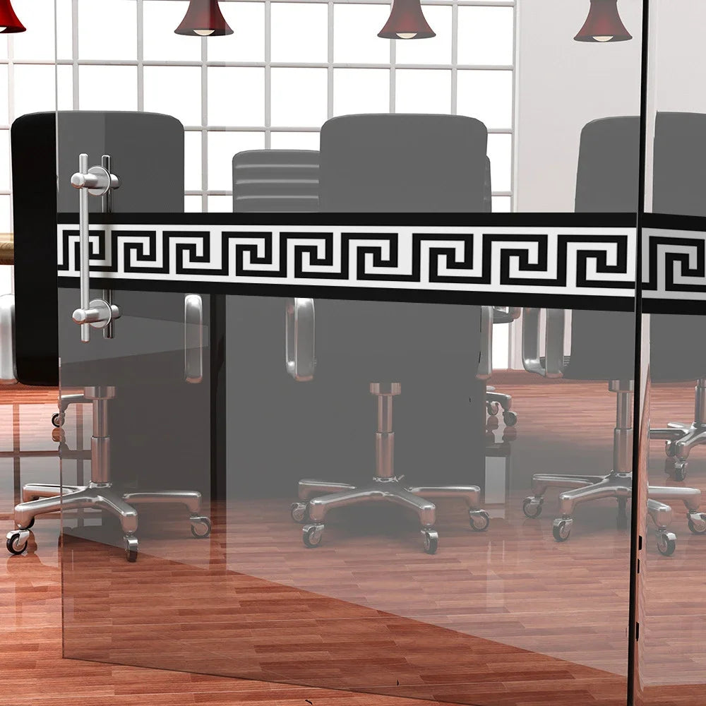 Geometric Self-Adhesive PVC Wall Border