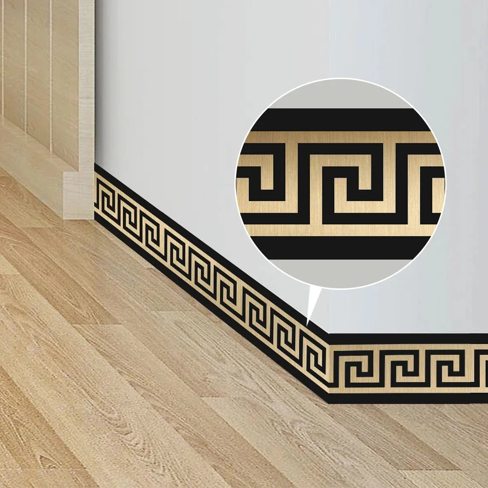 Geometric Self-Adhesive PVC Wall Border