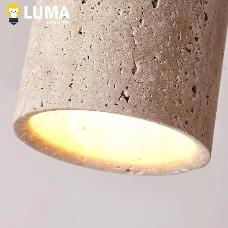 Luma Wabi Sabi Yellow Travertine Hotel Lobby Corridor Ceiling Light Creative Cream Style Restaurant Room Balcony Deco Lamp