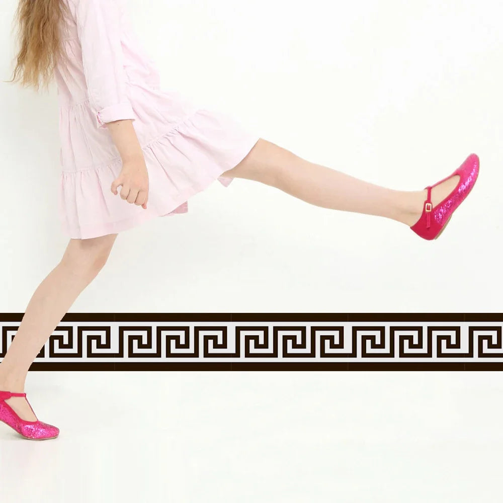 Geometric Self-Adhesive PVC Wall Border