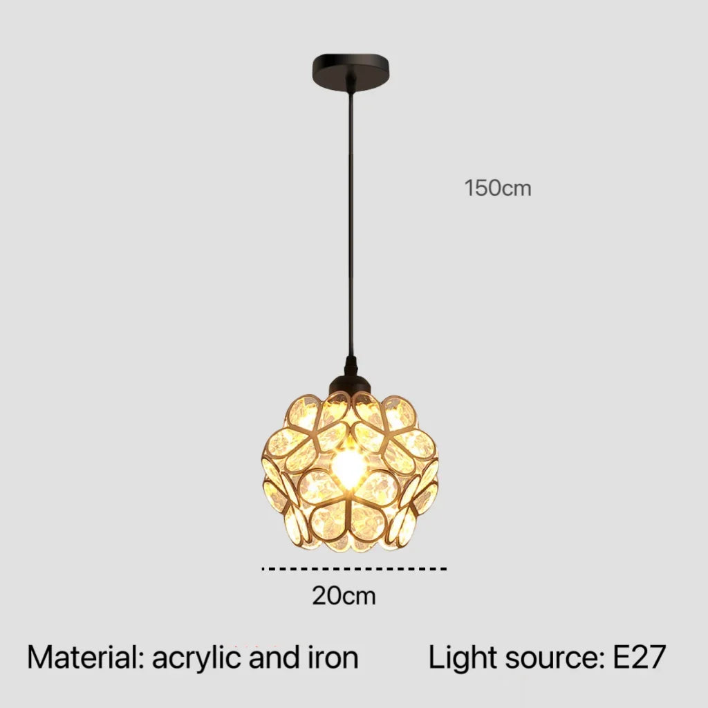 Nordic Modern Petal Acrylic Pendant Lamp Bedroom Bedside Restaurant Flower Ceiling Light Bathroom Foyer Led Hanging Lighting