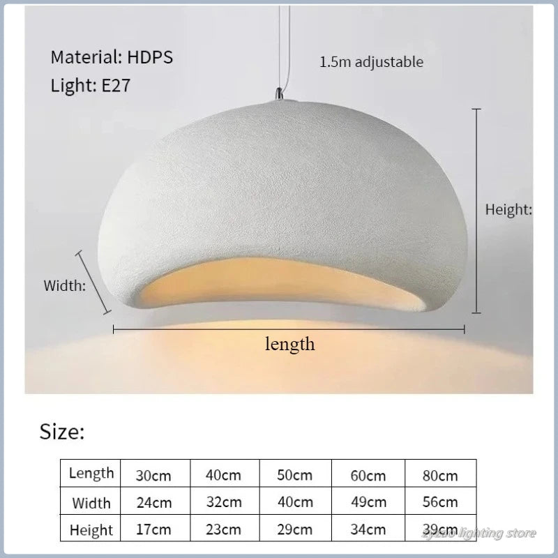 Nordic Wabi Sabi Ceiling Chandelier Lighting Living Dining Room Pendant Lights Lustre Bedroom Home Decor Hanging Lamps Fixtures