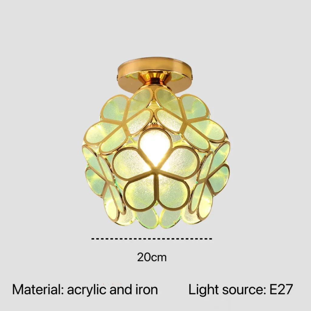 Nordic Modern Petal Acrylic Pendant Lamp Bedroom Bedside Restaurant Flower Ceiling Light Bathroom Foyer Led Hanging Lighting