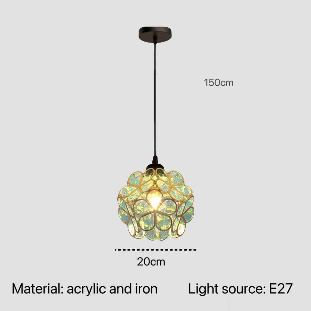 Nordic Modern Petal Acrylic Pendant Lamp Bedroom Bedside Restaurant Flower Ceiling Light Bathroom Foyer Led Hanging Lighting