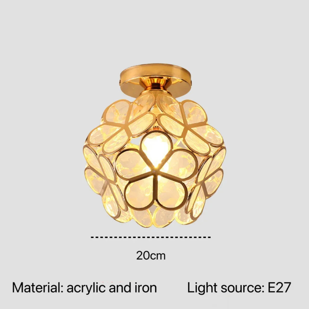 Nordic Modern Petal Acrylic Pendant Lamp Bedroom Bedside Restaurant Flower Ceiling Light Bathroom Foyer Led Hanging Lighting