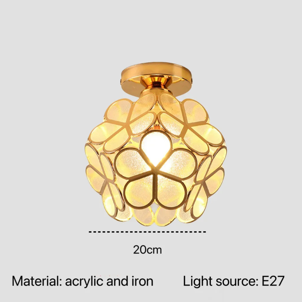 Nordic Modern Petal Acrylic Pendant Lamp Bedroom Bedside Restaurant Flower Ceiling Light Bathroom Foyer Led Hanging Lighting
