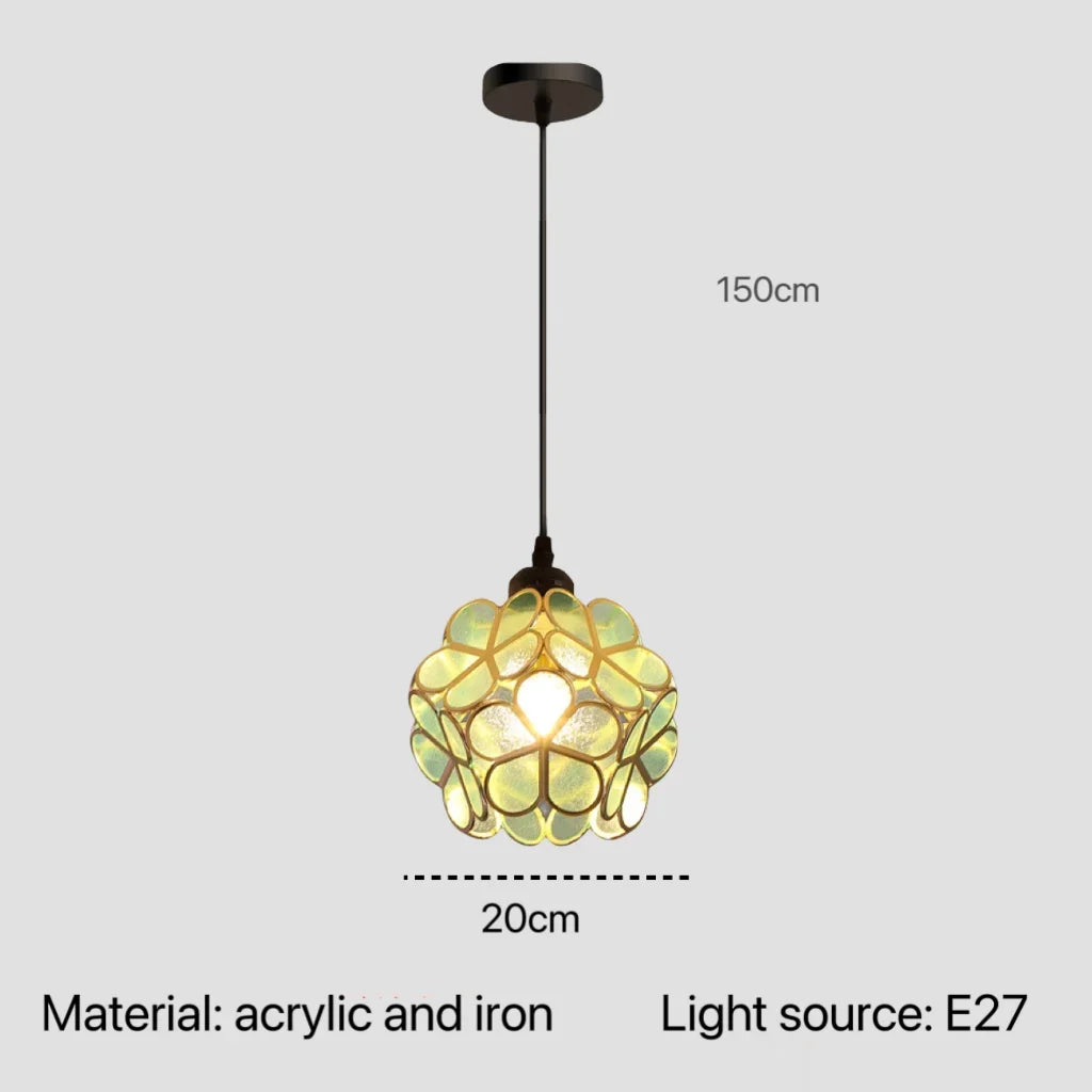 Nordic Modern Petal Acrylic Pendant Lamp Bedroom Bedside Restaurant Flower Ceiling Light Bathroom Foyer Led Hanging Lighting