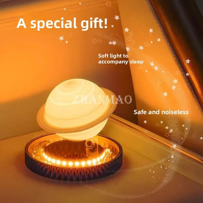Magnetic Levitation Moon Lamp, Small Night Light Desk Lamp Birthday Gift Bedroom Decor, Creative Ornament for Lovers and Friends