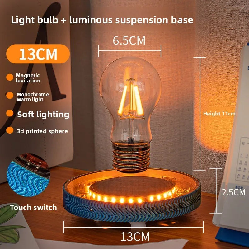 Magnetic Levitation Moon Lamp, Small Night Light Desk Lamp Birthday Gift Bedroom Decor, Creative Ornament for Lovers and Friends